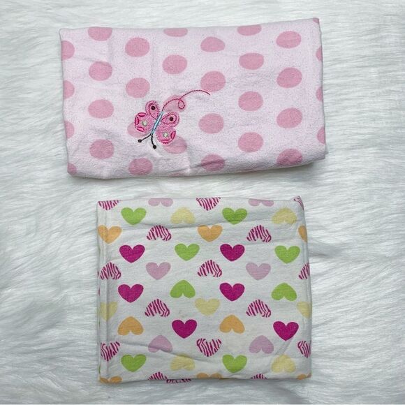 Baby Girl 100% Cotton Swaddle Blanket LOT - Picture 6 of 9